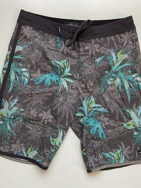 O’Neill Sz 27 (14) Board Shorts/Swim Trunks, Gray, Blue